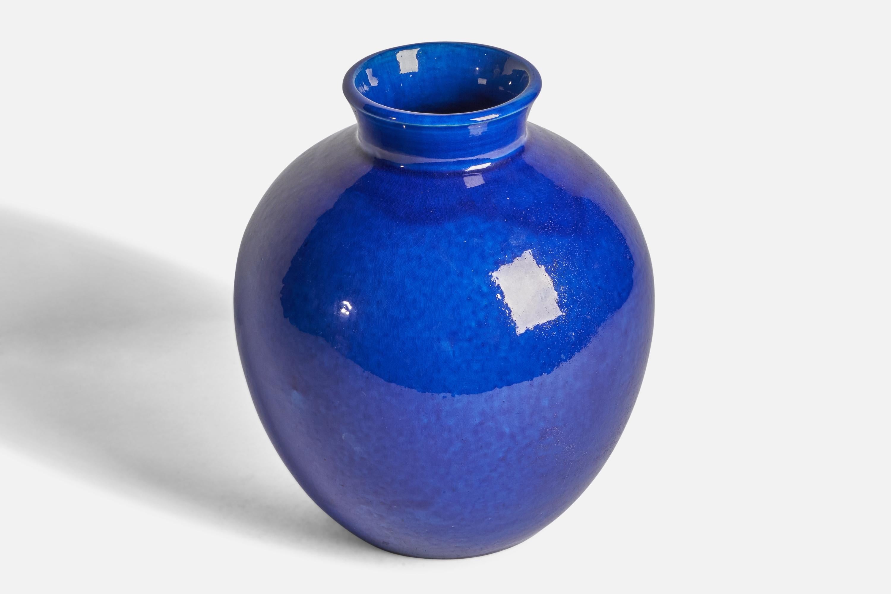 Modern Herman Kähler, Large Vase, Earthenware, Denmark, 1920s For Sale