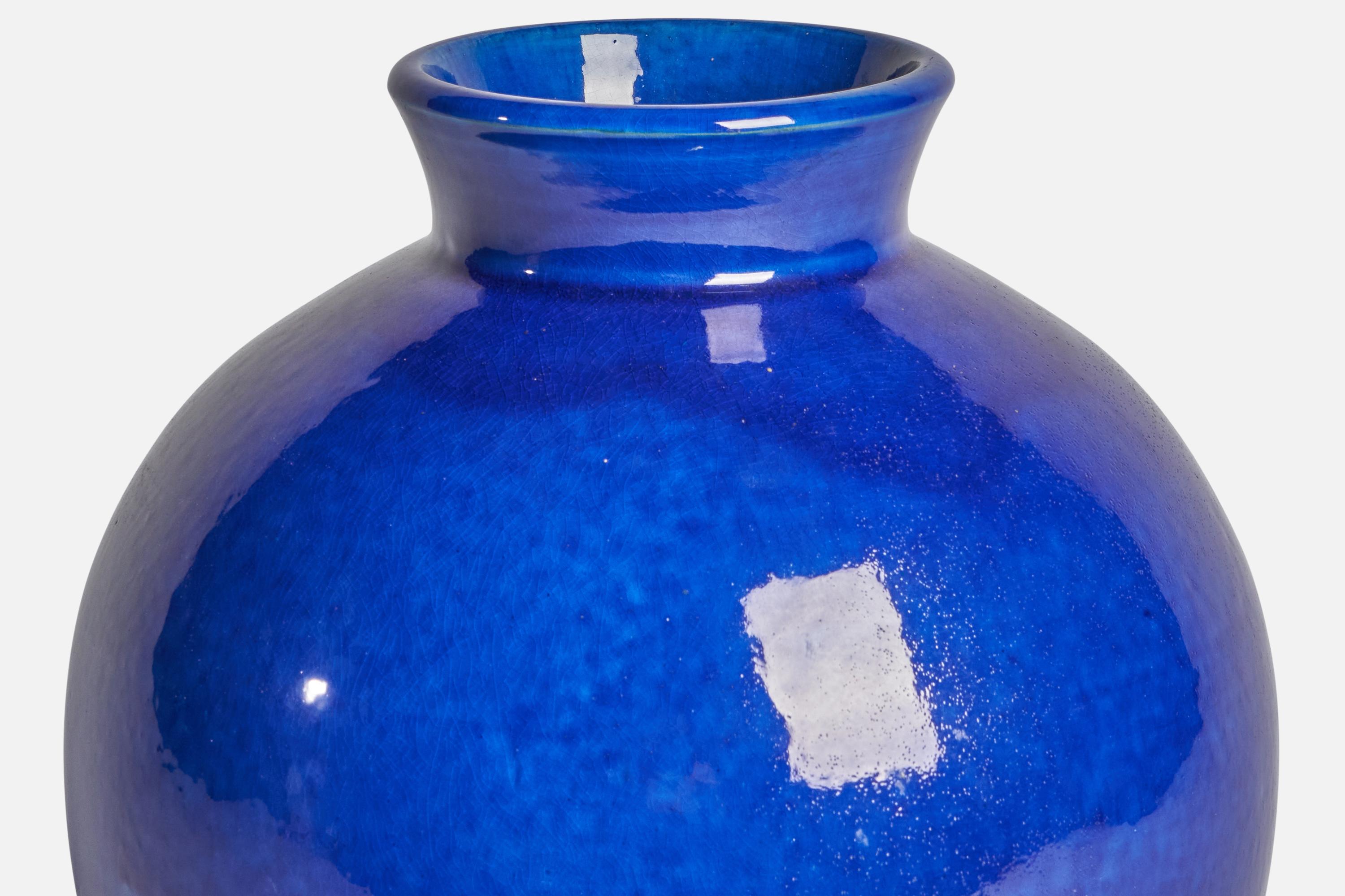 Danish Herman Kähler, Large Vase, Earthenware, Denmark, 1920s For Sale
