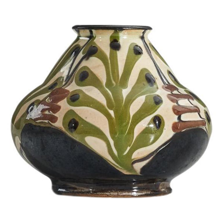 Herman Kähler, Vase, Earthenware, Denmark, C. 1900