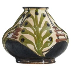 Herman Kähler, Vase, Glazed Earthenware, Denmark, C. 1900