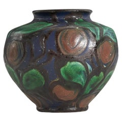 Herman Kähler, Vase, Glazed Earthenware, Denmark, c. 1900