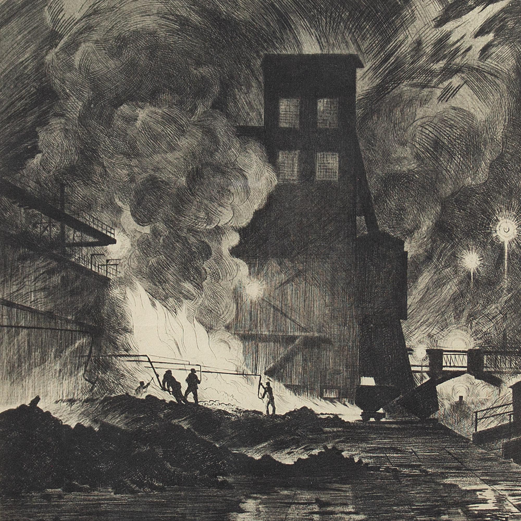 Hermann Kätelhön, Quattro scene di miniera, acquaforte 7