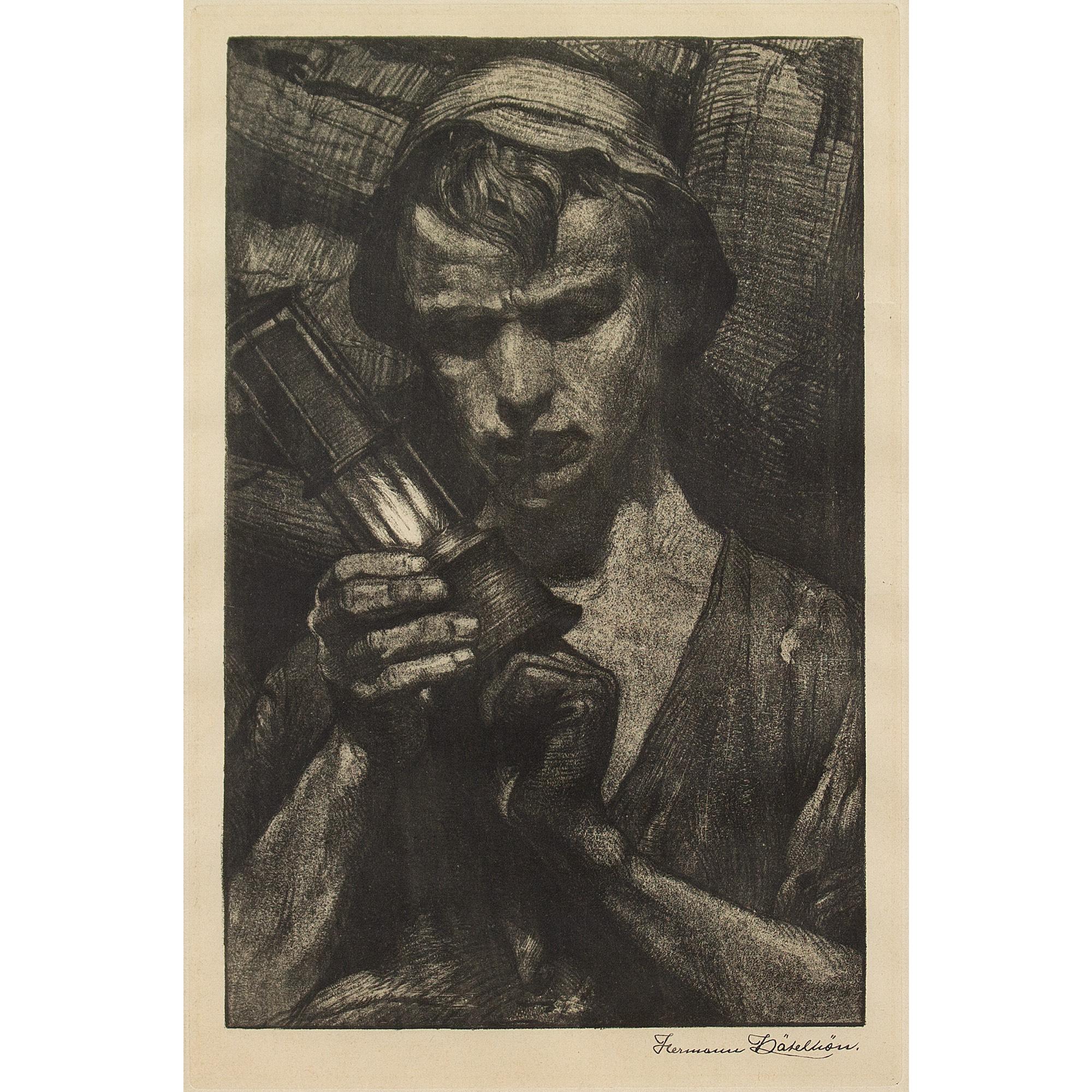 Hermann Kätelhön, Quattro scene di miniera, acquaforte 1