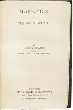 Herman MELVILLE. Moby Dick. 1892 - SECONDA EDIZIONE - RILEGATO DA JAMIE KAMPH