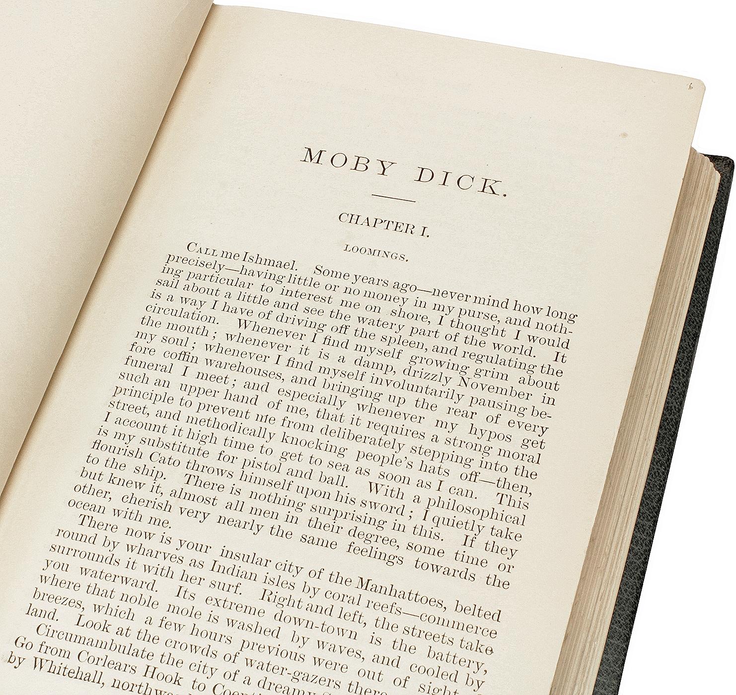British Herman MELVILLE. Moby Dick. 1892 - SECOND EDITION - BOUND BY JAMIE KAMPH For Sale