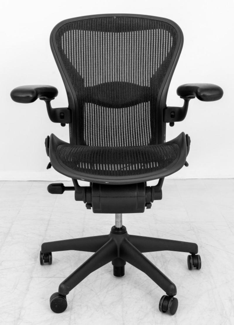 A contemporary ergonomic design with a modernist minimalist influence, the Aeron chair is a functional yet stylish piece that aligns with the needs of the modern workplace. 
Herman Miller 