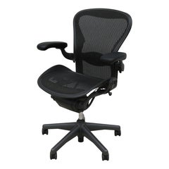 Herman Miller Aeron Chair Size B, Carbon Mesh & Graphite, Fully Adjustable, 2016