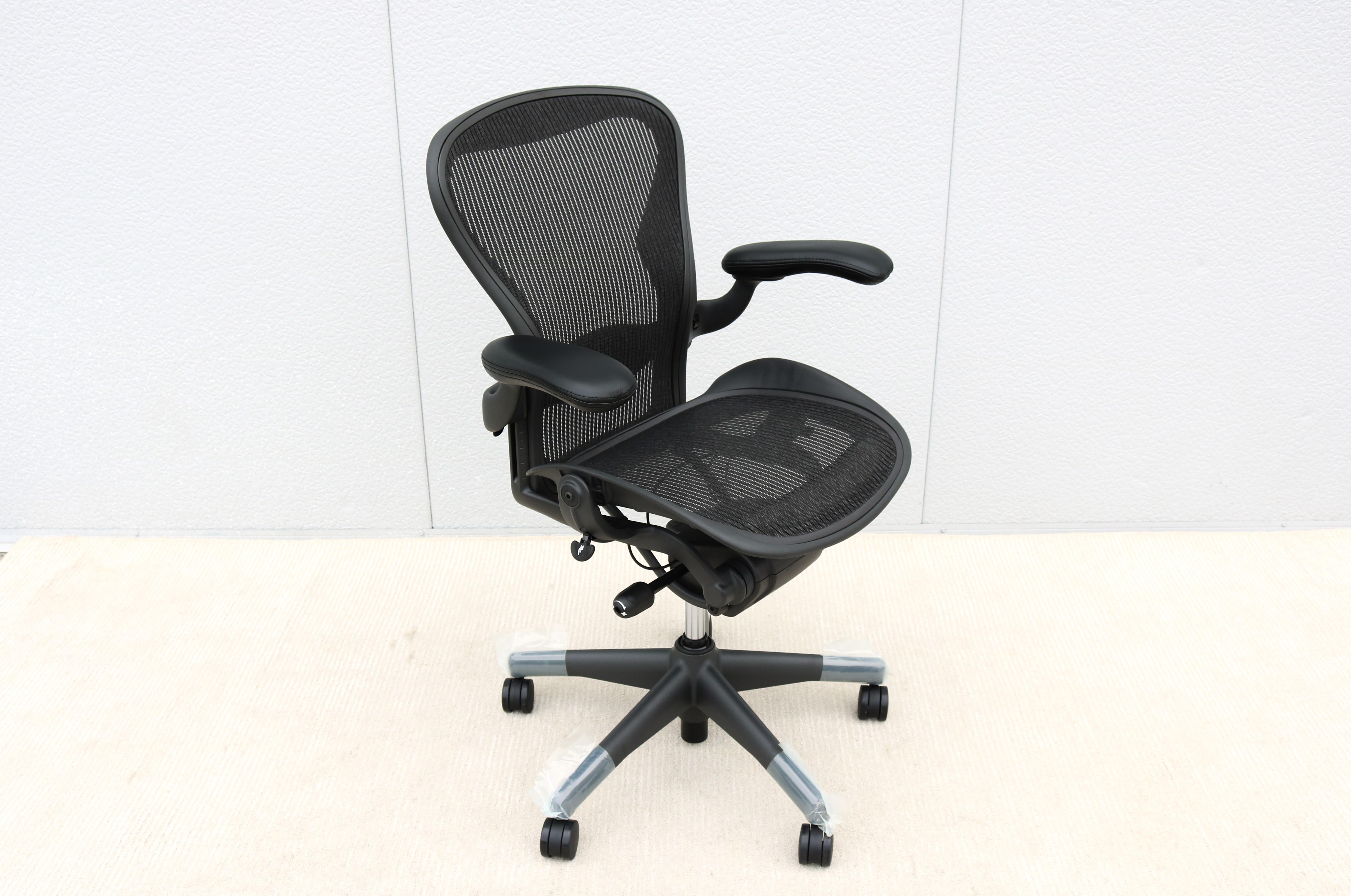 Painted Herman Miller Aeron Chair Size B Fully Adjustable Brand New, Carbon Mesh Fabric For Sale