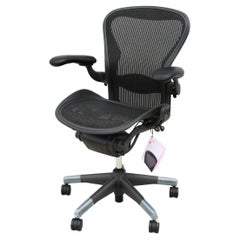 Used Herman Miller Aeron Chair Size B Fully Adjustable Brand New, Carbon Mesh Fabric