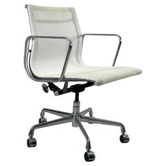 Herman Miller Aluminum Group Management White Mesh Desk Chairs
