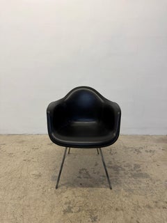 Herman Miller Black Naugahyde Arm Chair by Charles and Ray Eames, 1950