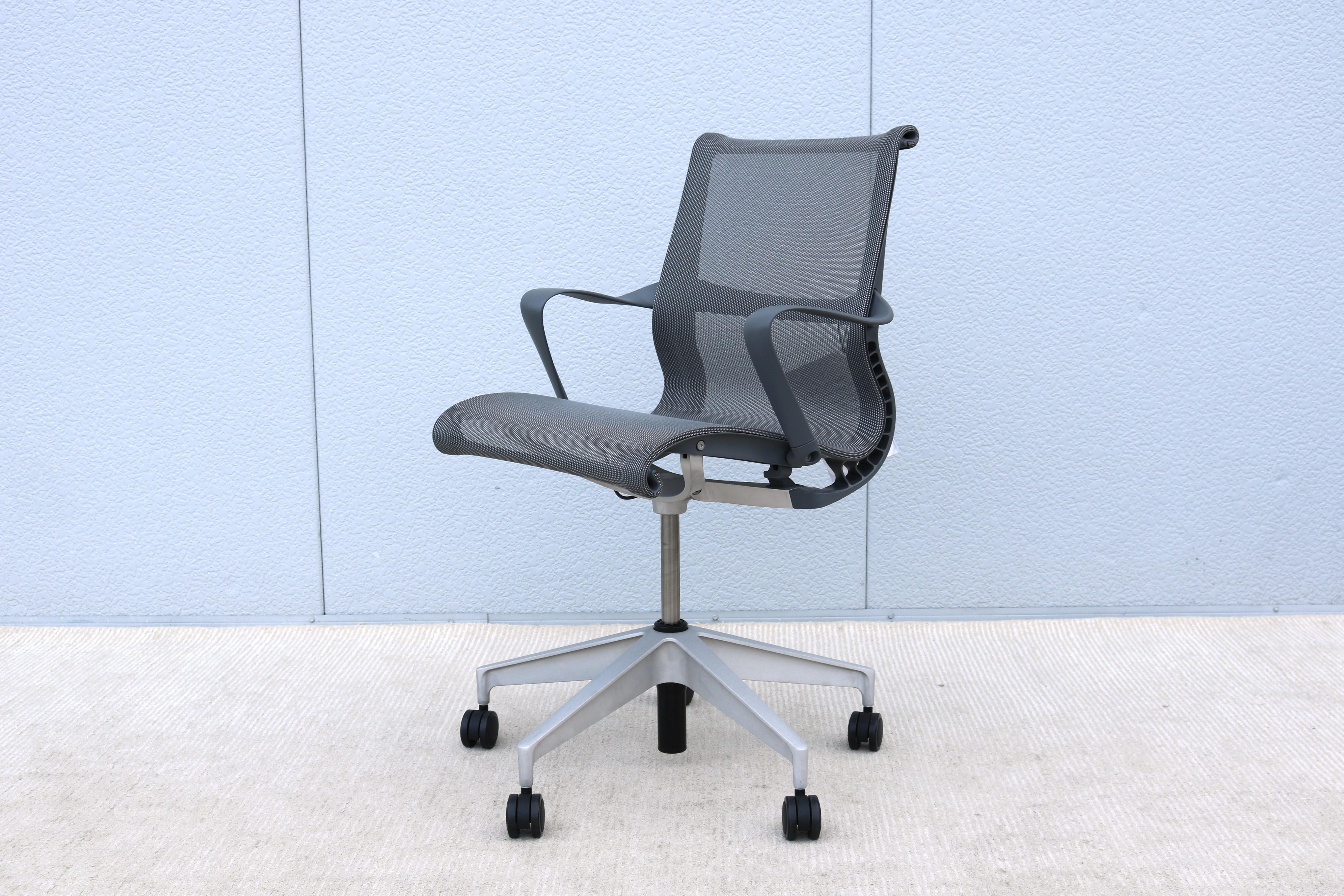 Modern Herman Miller Brand New Setu Ergonomic Office Desk Chair in Lyris Alpine Mesh For Sale