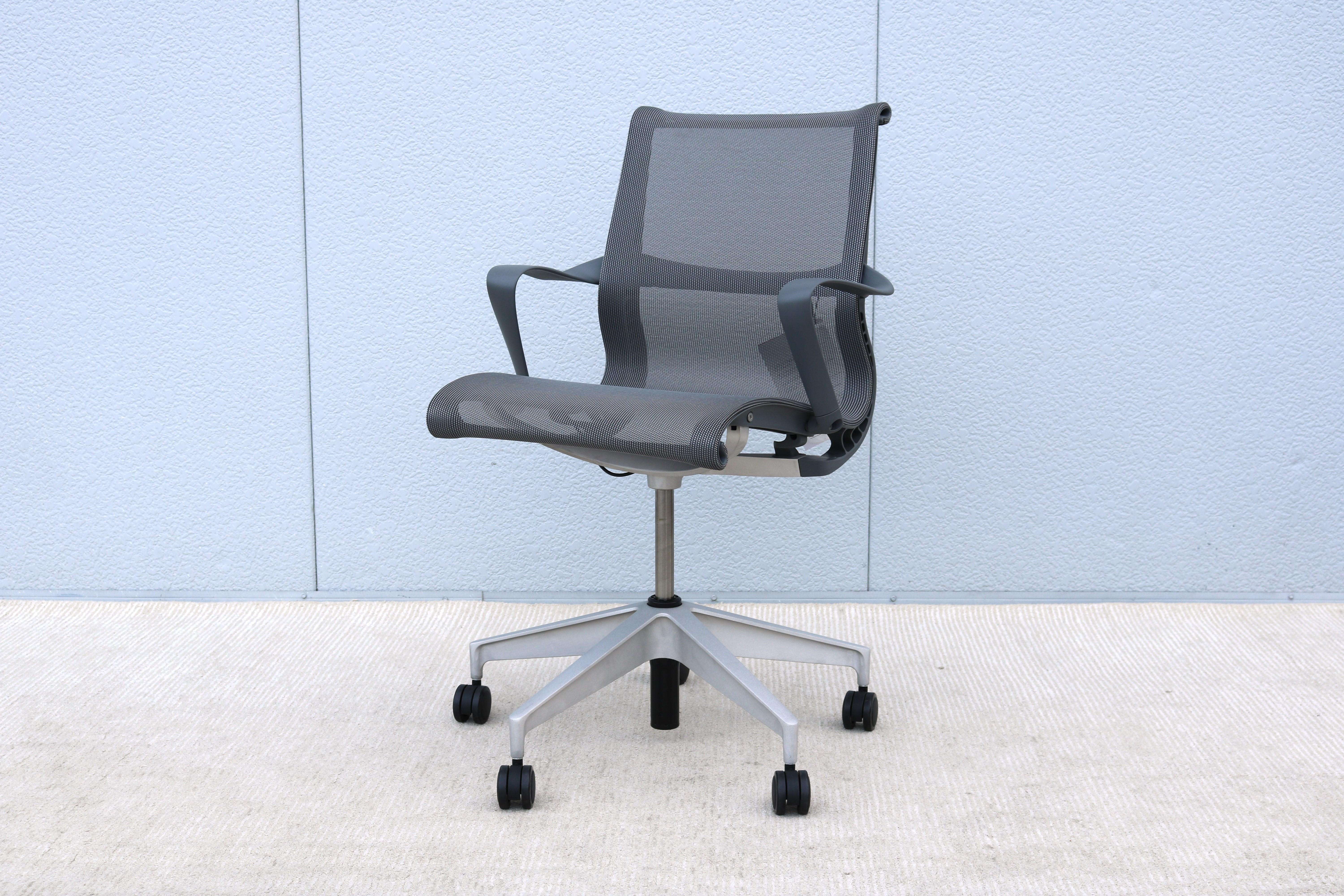 American Herman Miller Brand New Setu Ergonomic Office Desk Chair in Lyris Alpine Mesh For Sale