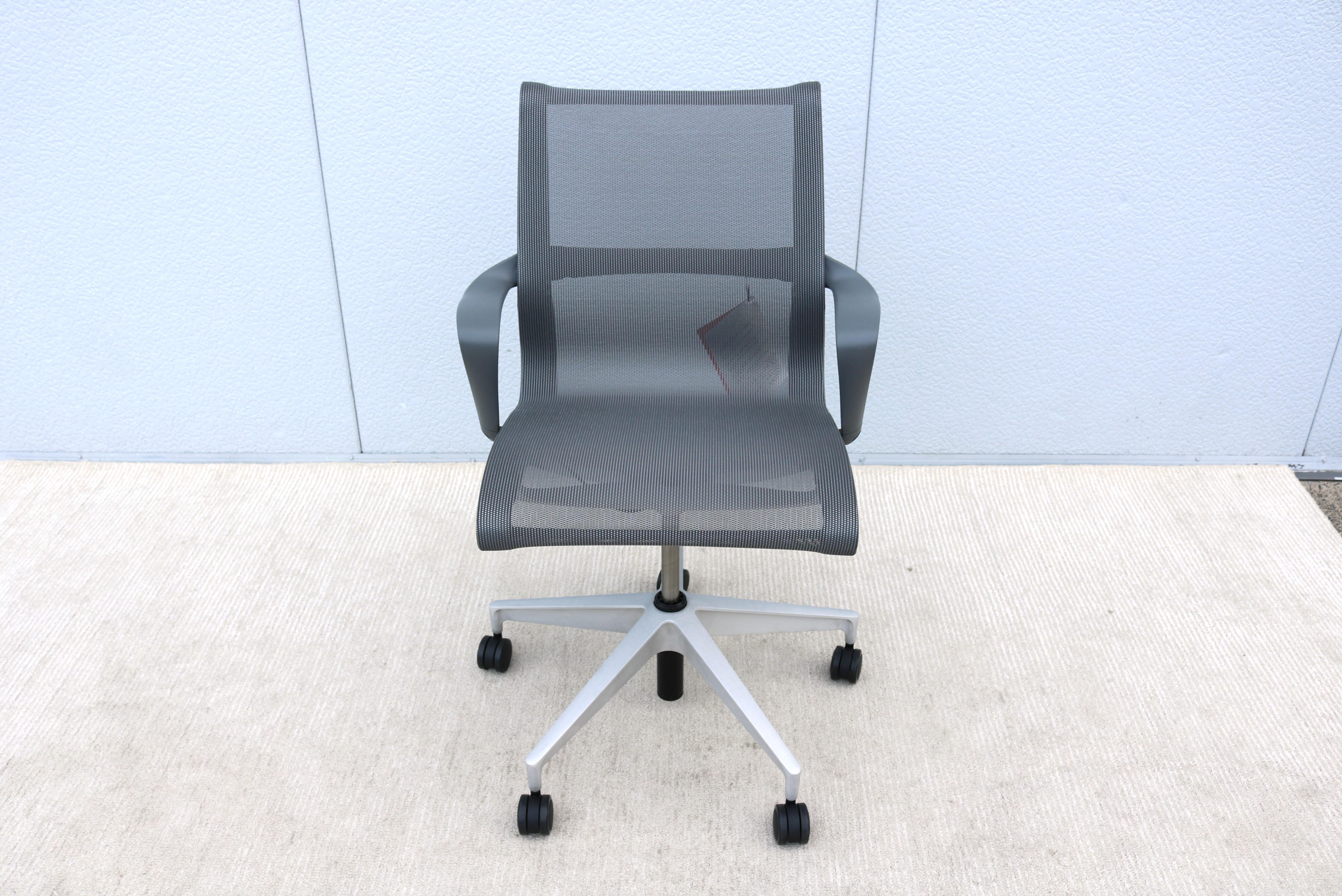 Painted Herman Miller Brand New Setu Ergonomic Office Desk Chair in Lyris Alpine Mesh For Sale