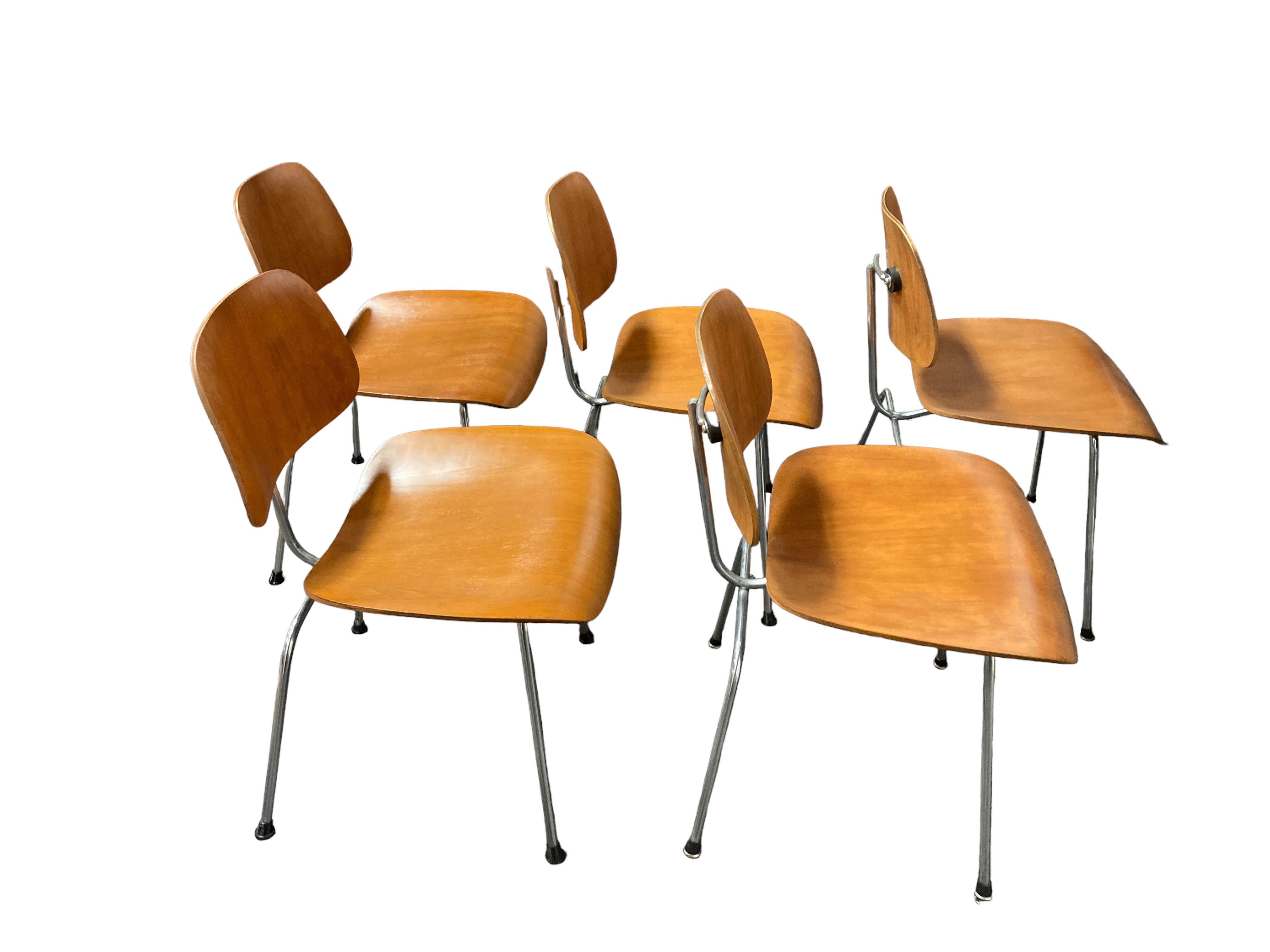 American Herman Miller Charles & Ray Eames LCM Chair Set of 5