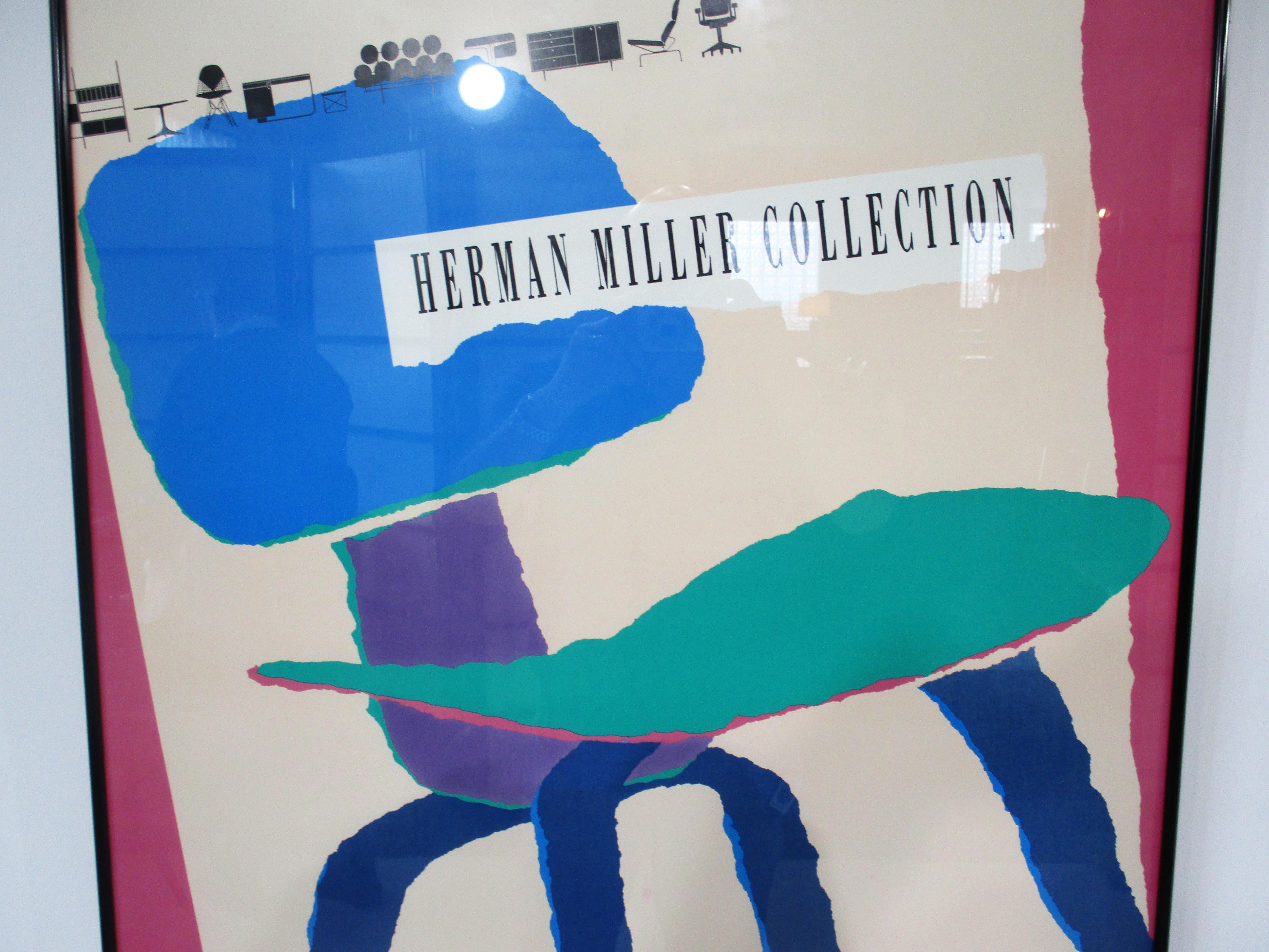 Americano Herman Miller Collection Poster di Linda Powell, edizione limitata 1989 in vendita