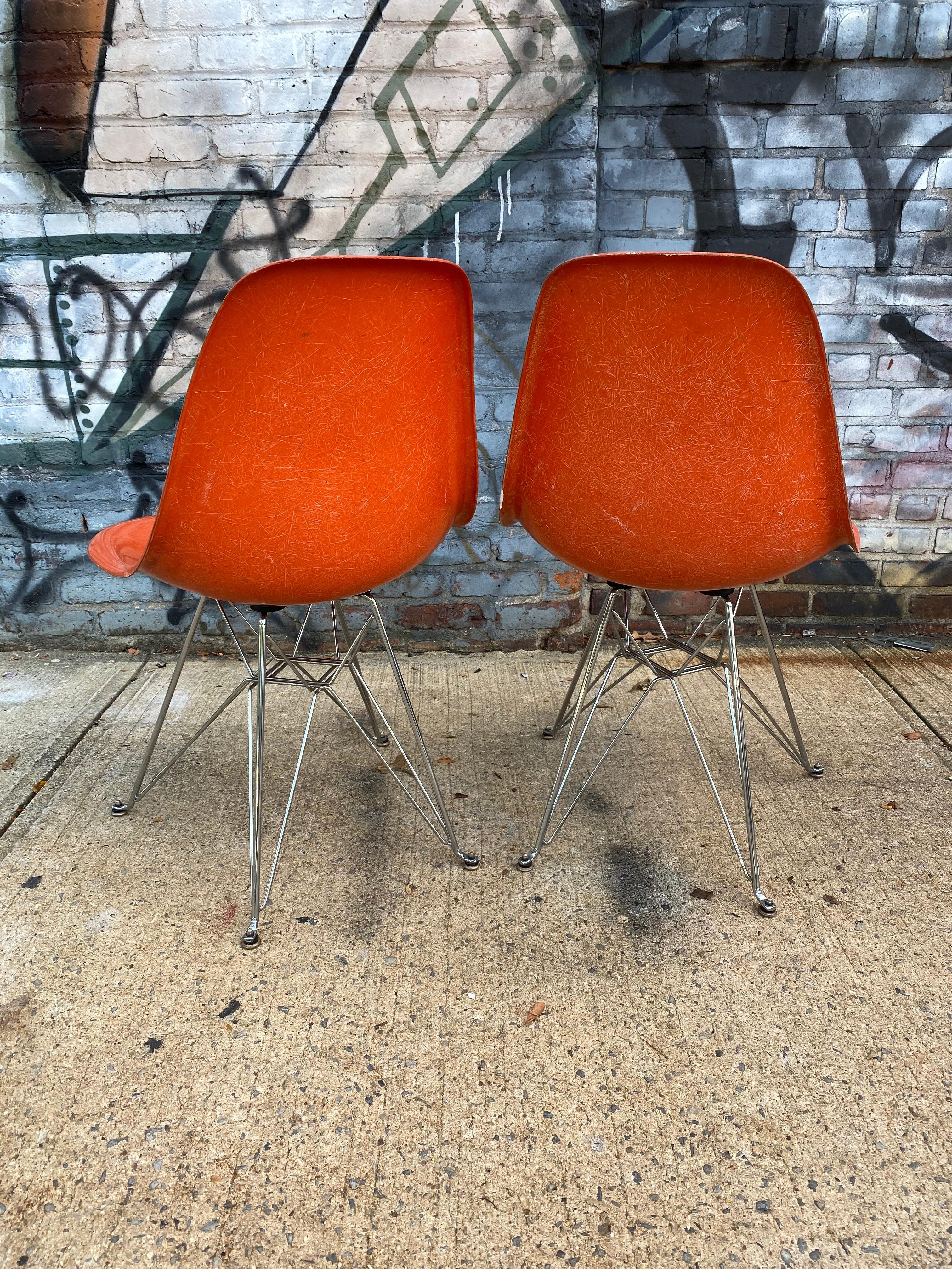 20th Century Herman Miller DKR Dining Chairs on Eiffel Base