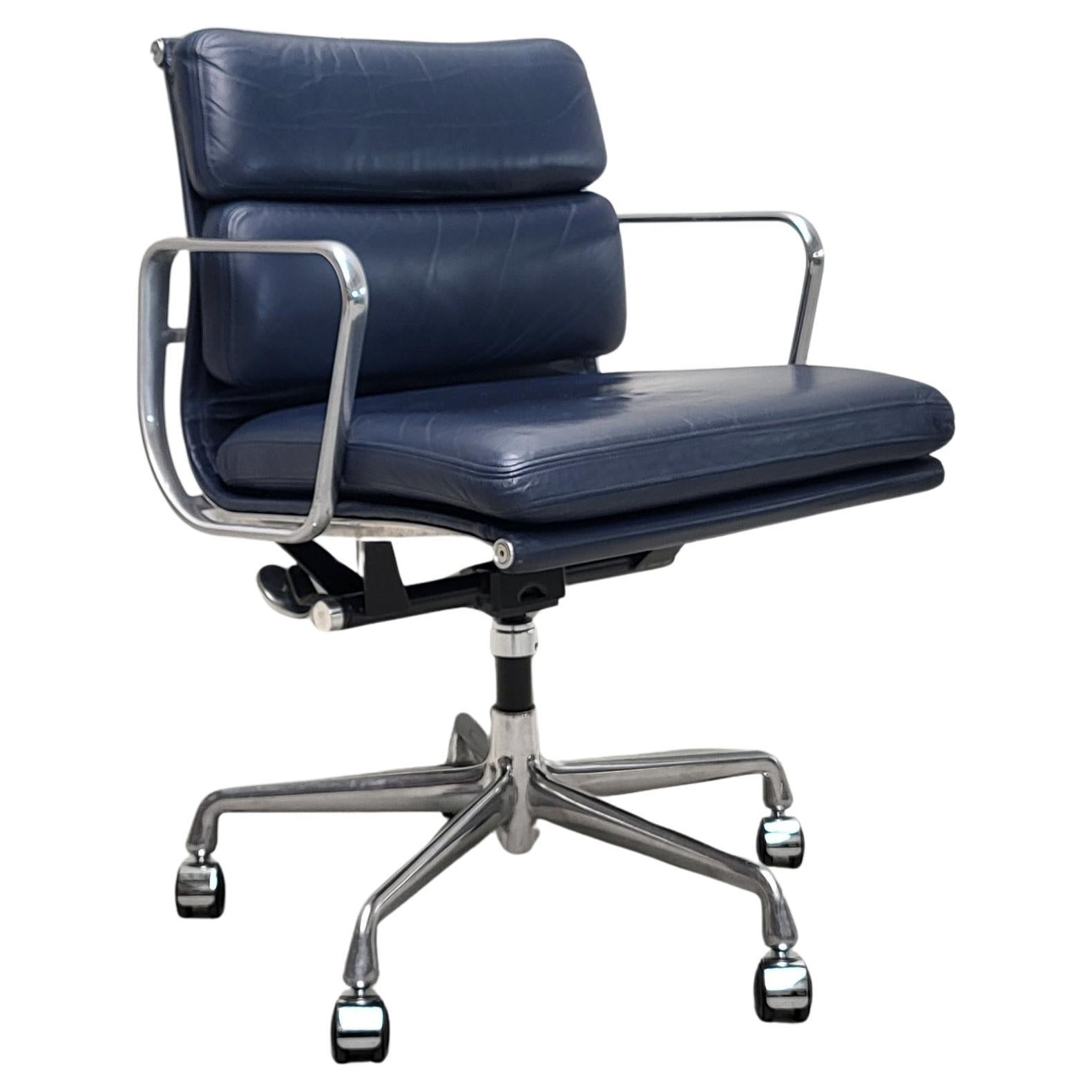 Herman Miller EA435 Navy Blue Soft Pad Desk Chair by Charles Eames
