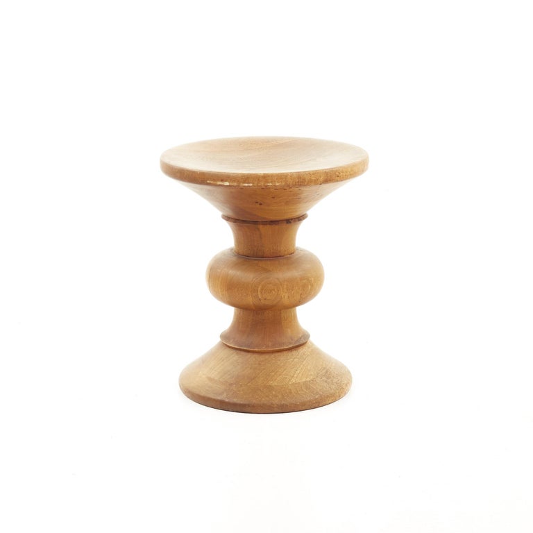 Herman Miller Eames 1970's Mid Century Walnut Time Life Stool at 1stDibs
