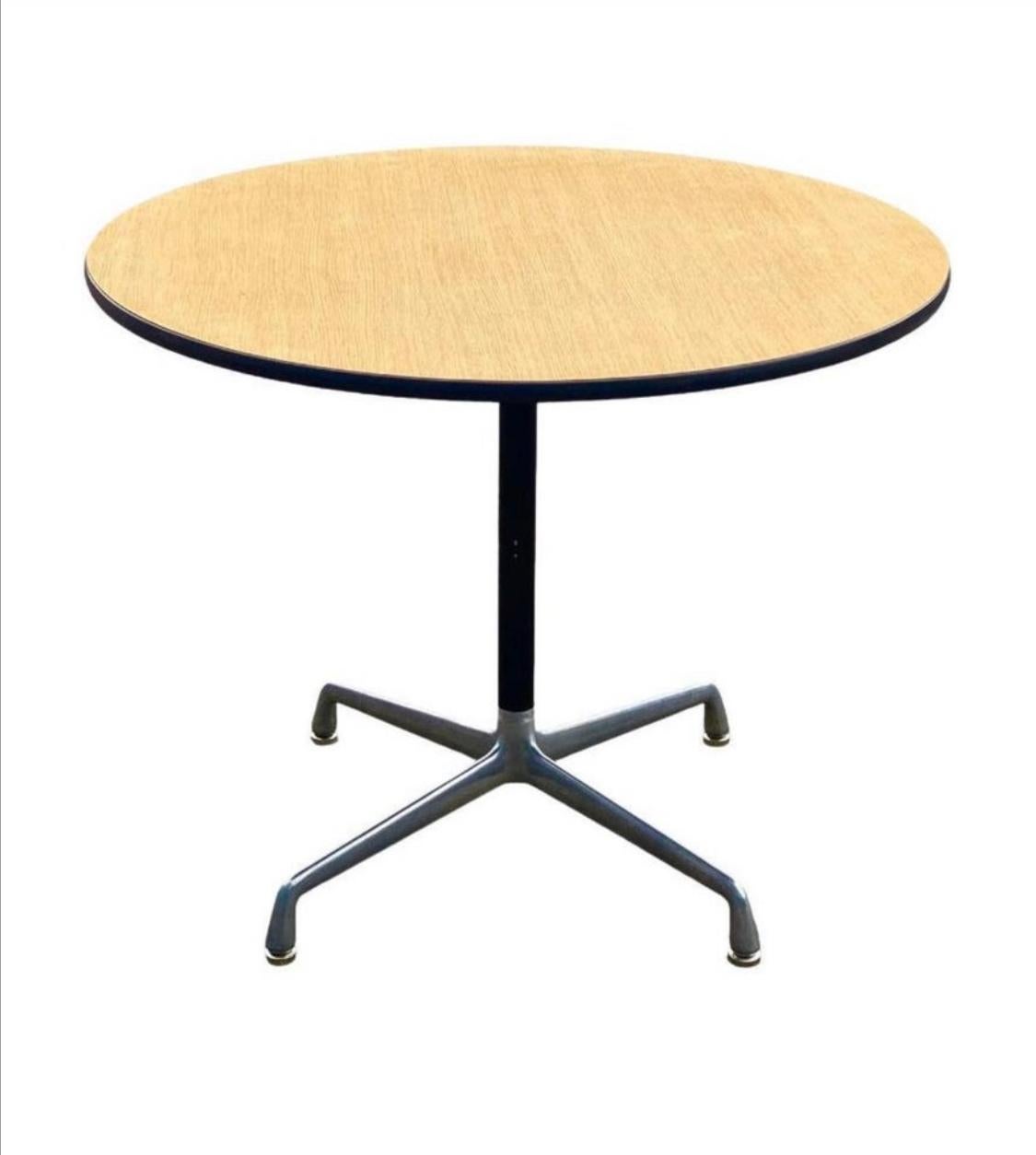 Aluminum Herman Miller Eames 36” Dining Table For Sale