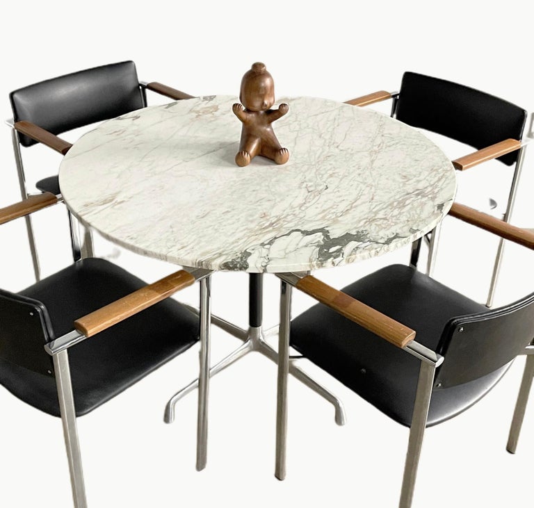 American Herman Miller Eames Calcatta Marble Dining Table