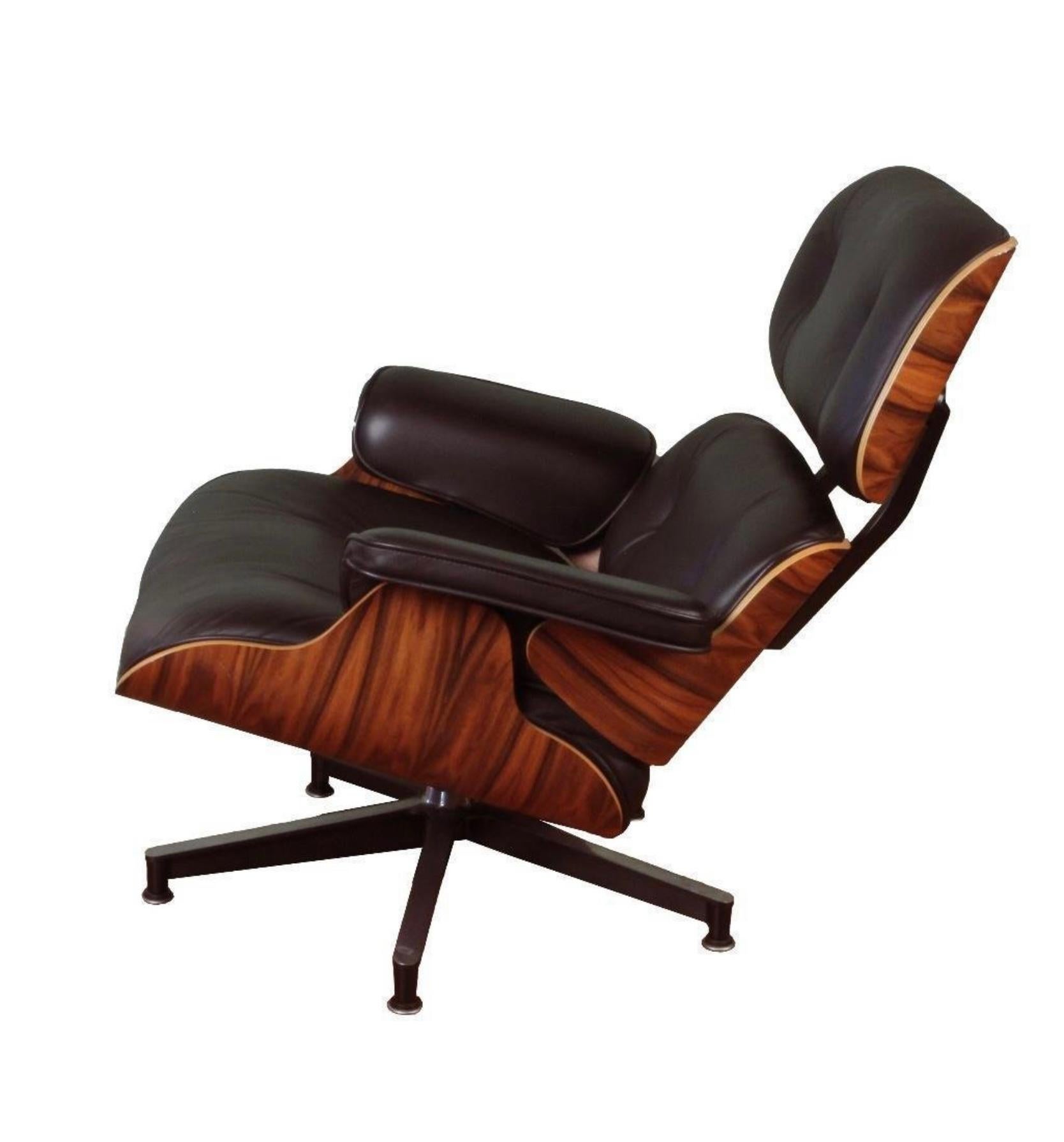 Hand-Crafted Herman Miller Eames 670/71 Lounge Chair and Ottoman in Palisander