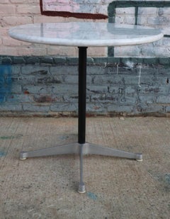 Herman Miller Eames Aluminum Dining Table Base with Custom Carrara Marble Top