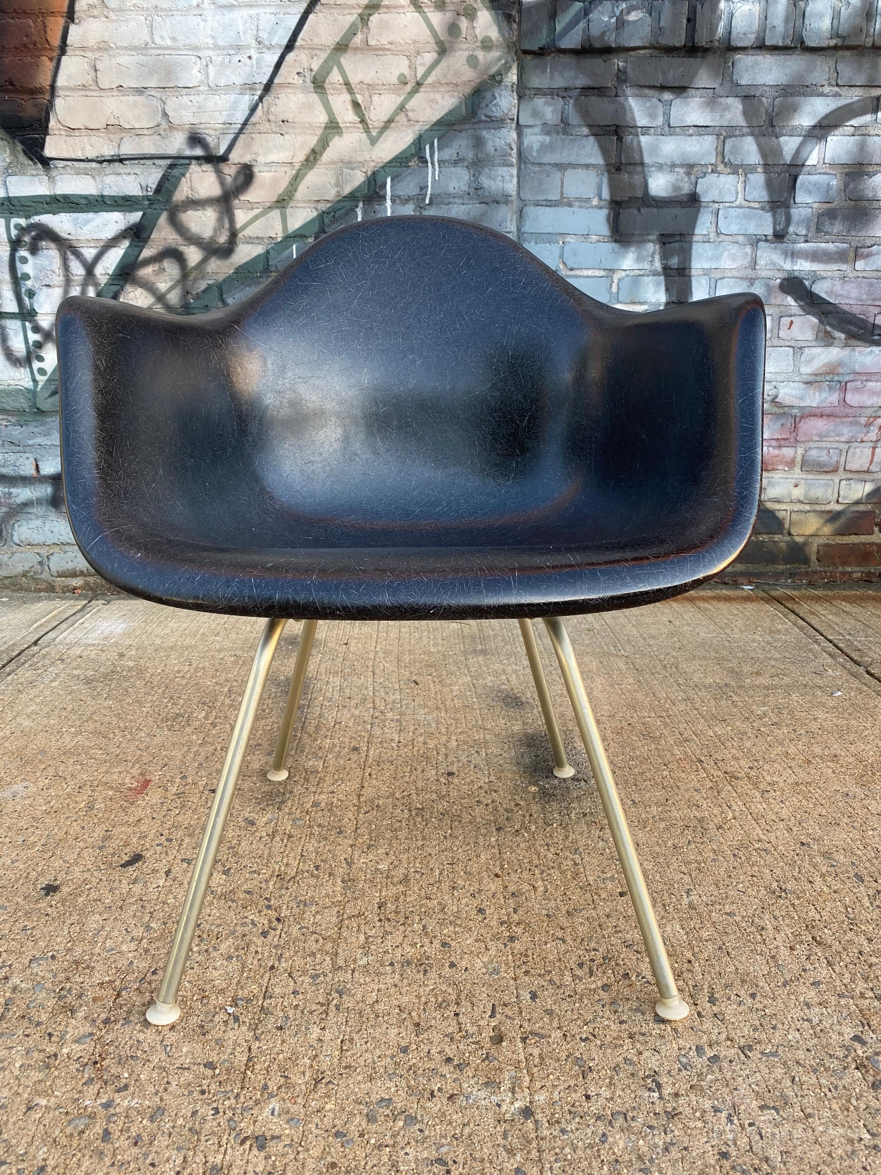 American Herman Miller Eames Black Lounge Armchair model LAX