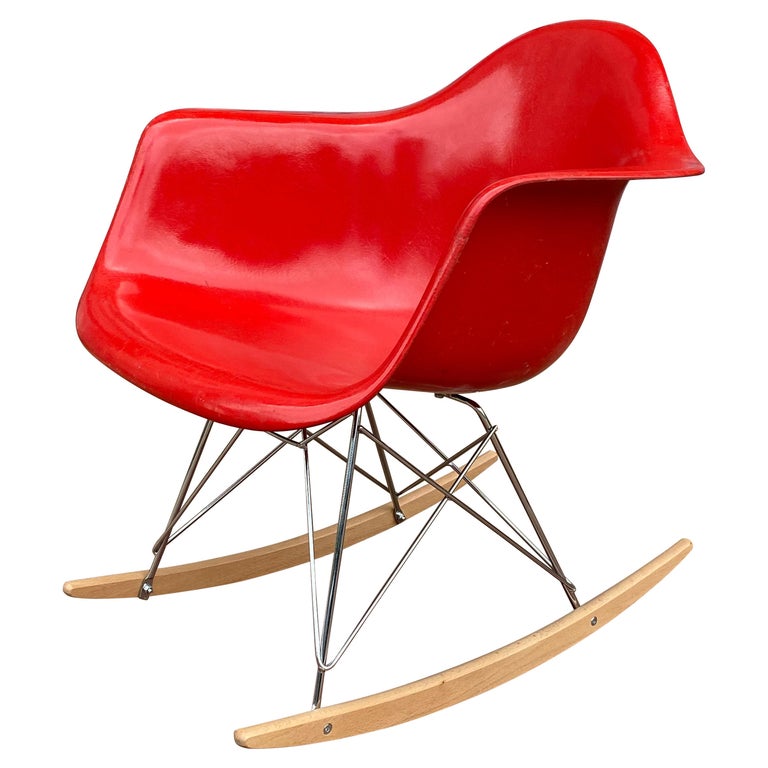 Herman Miller Eames Cherry Red RAR Rocker at 1stDibs