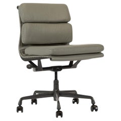 Herman Miller Eames Gray Leather Desk Chair Soft Pad 2000s