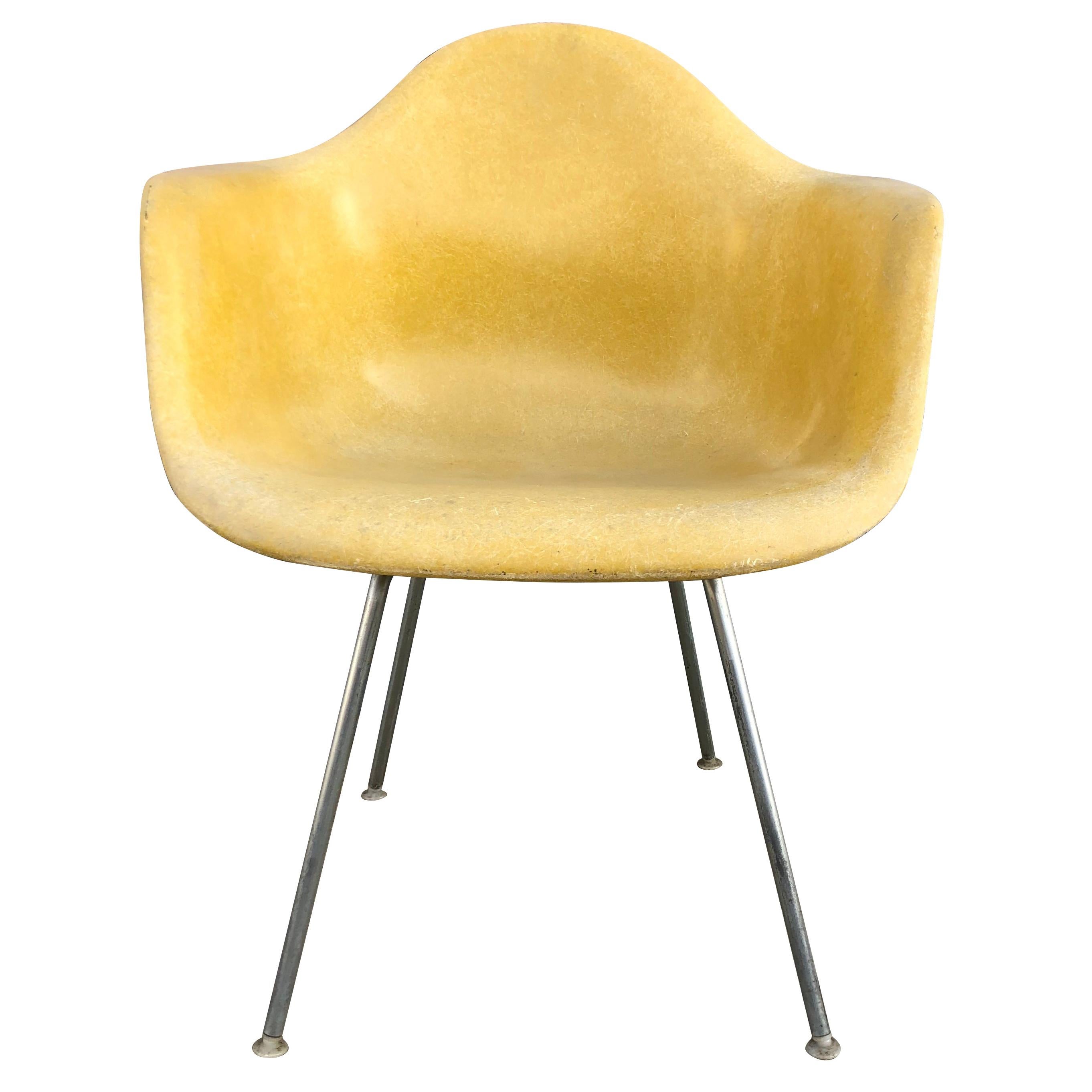 Herman Miller Eames DAX Armchair in Brilliant Yellow