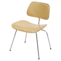 Herman Miller Eames DCM Chair Butter Yellow- Red Aniline Dye Finish beneath #2