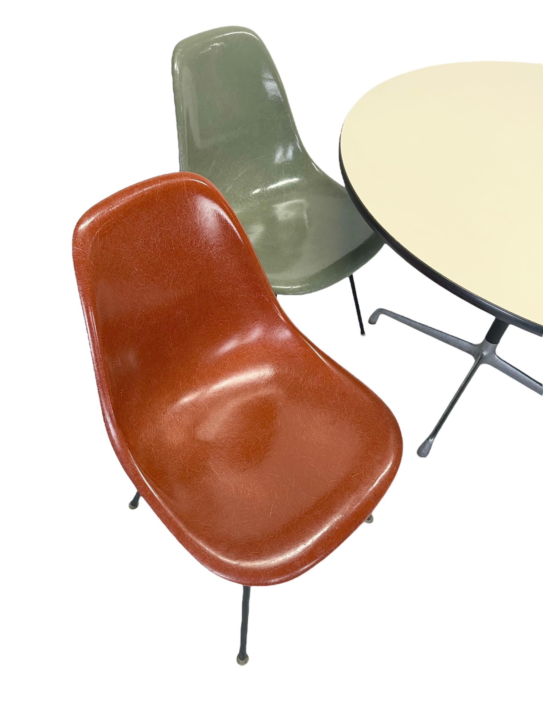 Herman Miller Eames Dining Chair and Table Set For Sale 8