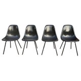 Herman Miller Eames Dining Chair Set In Black On Black For Sale At 1stdibs