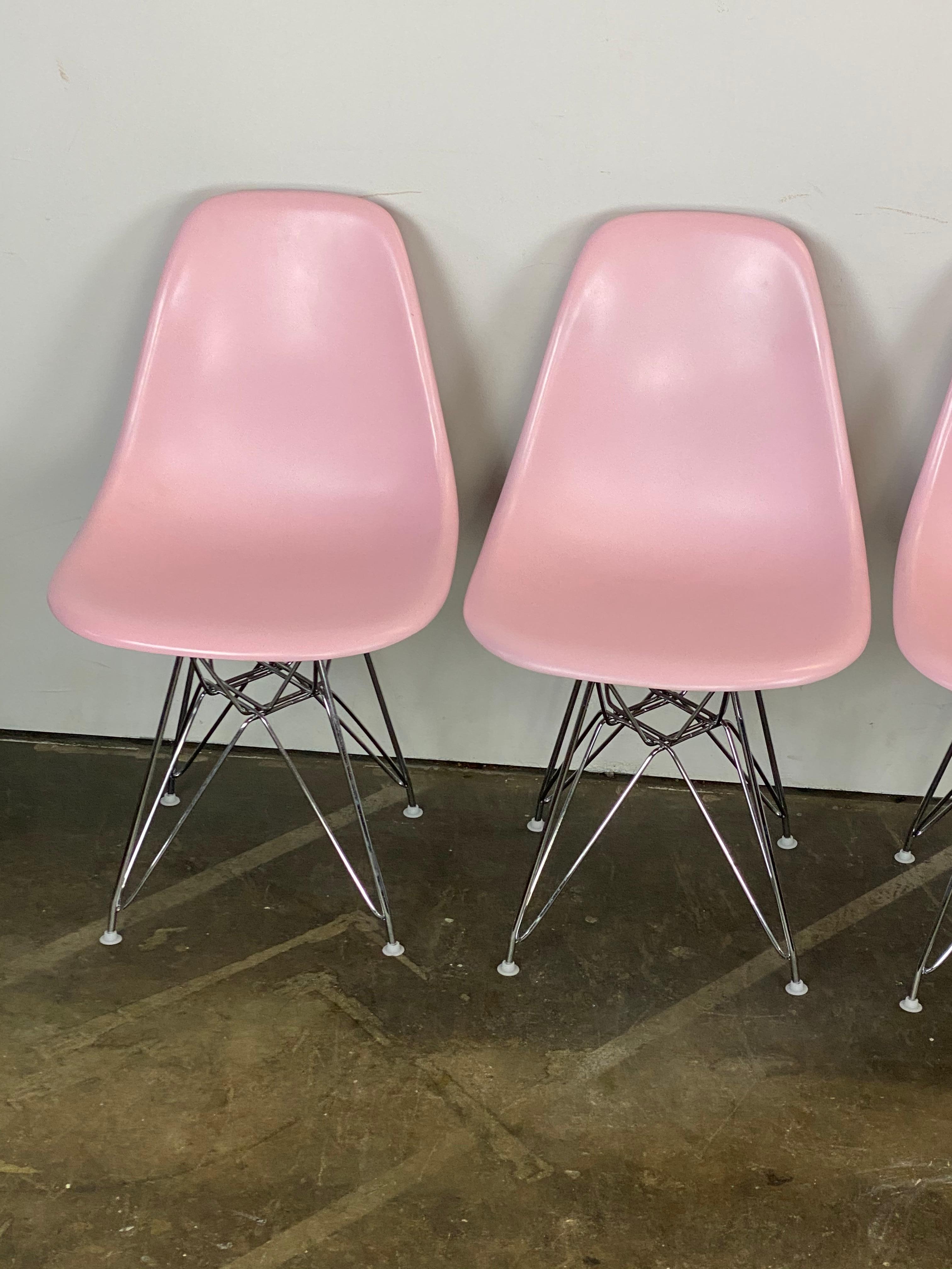 pink eames chair