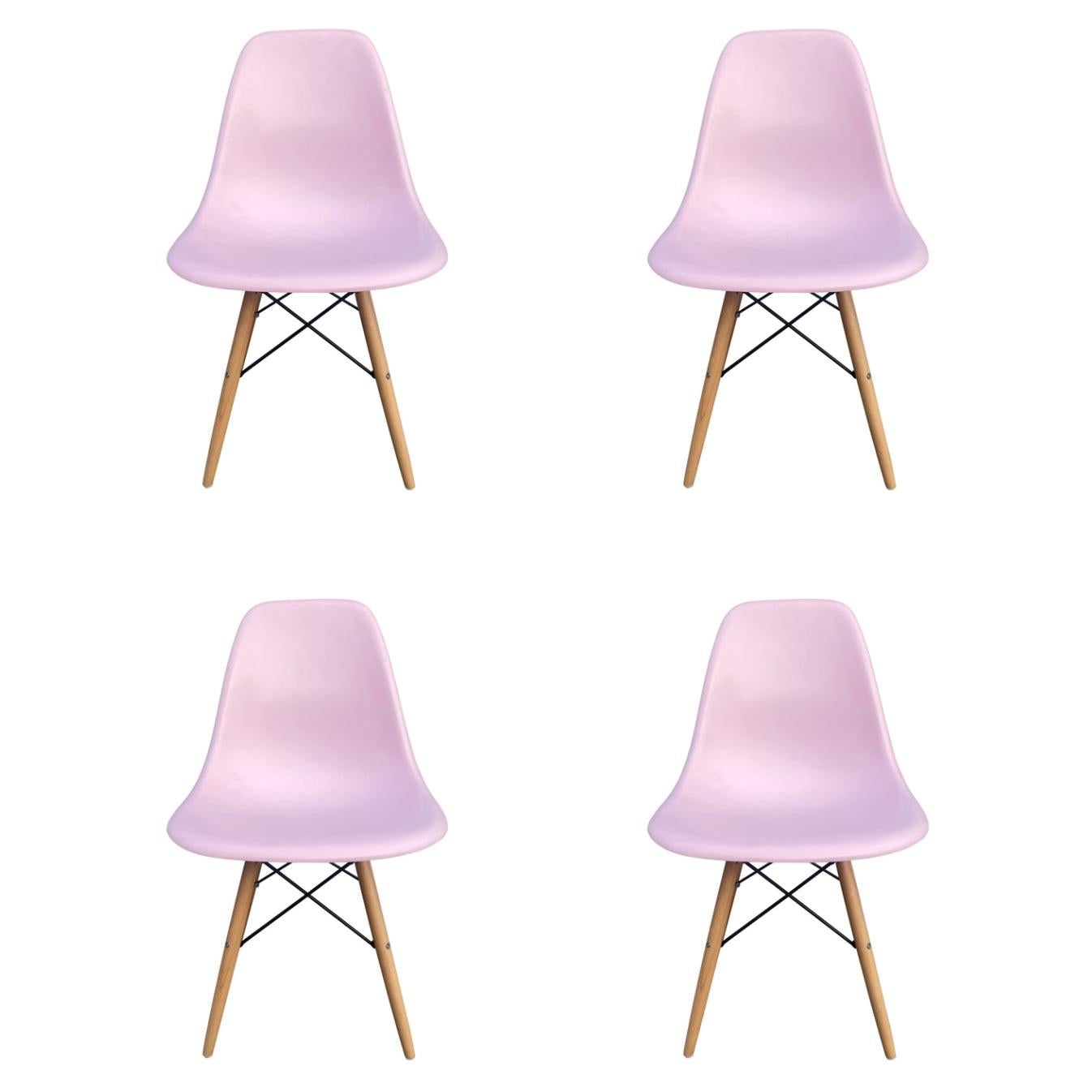 Herman Miller Eames Dining Chairs in Pink