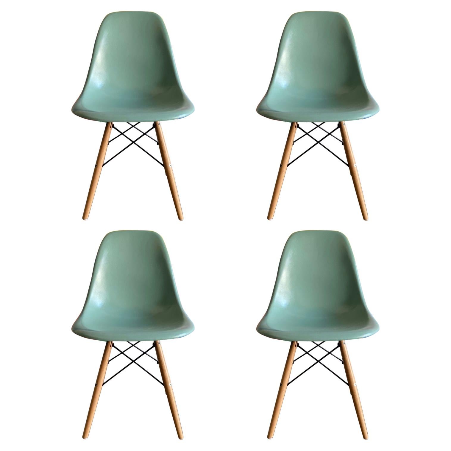 Herman Miller Eames Dining Chairs in Seafoam Green