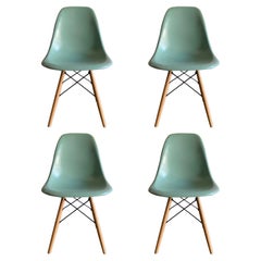 Herman Miller Eames Dining Chairs in Seafoam Green
