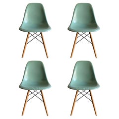 Herman Miller Eames Dining Chairs in Seafoam Green