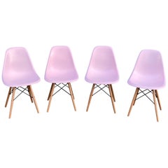 Herman Miller Eames Dining Chairs Redone in Pink