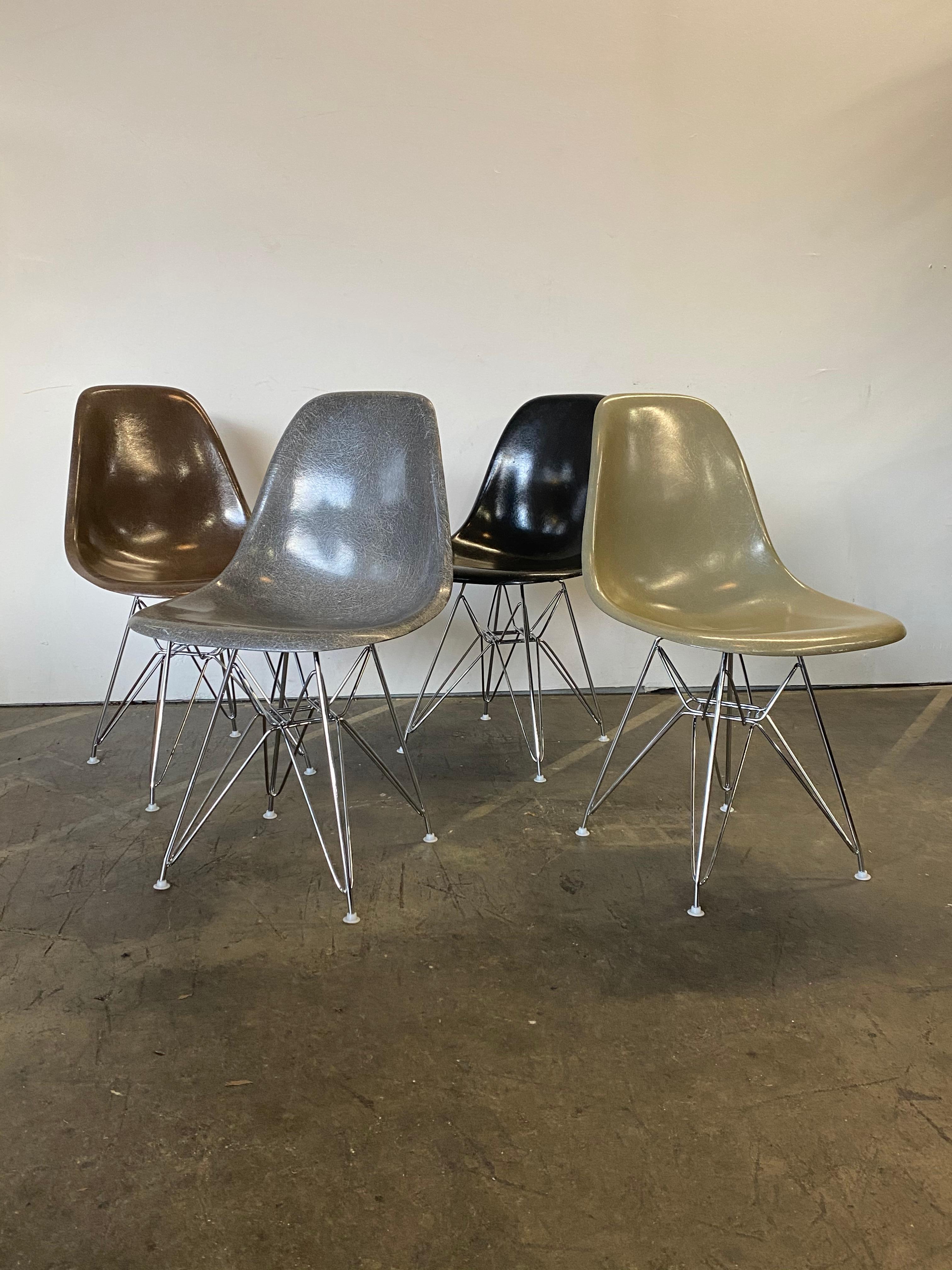 20th Century Herman Miller Eames DSR Dining Chairs in Earth Tones