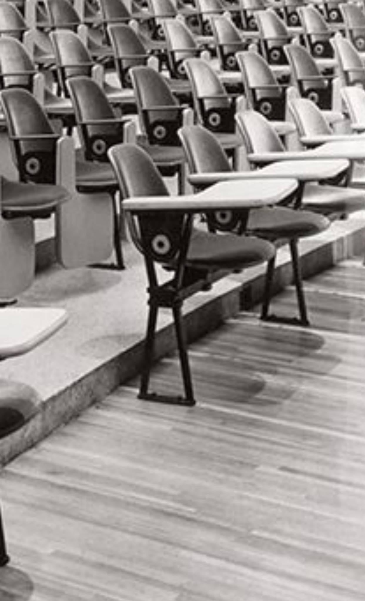 Herman Miller Eames Fiberglass Ochre Chairs on Tandem Seating, 1968 3