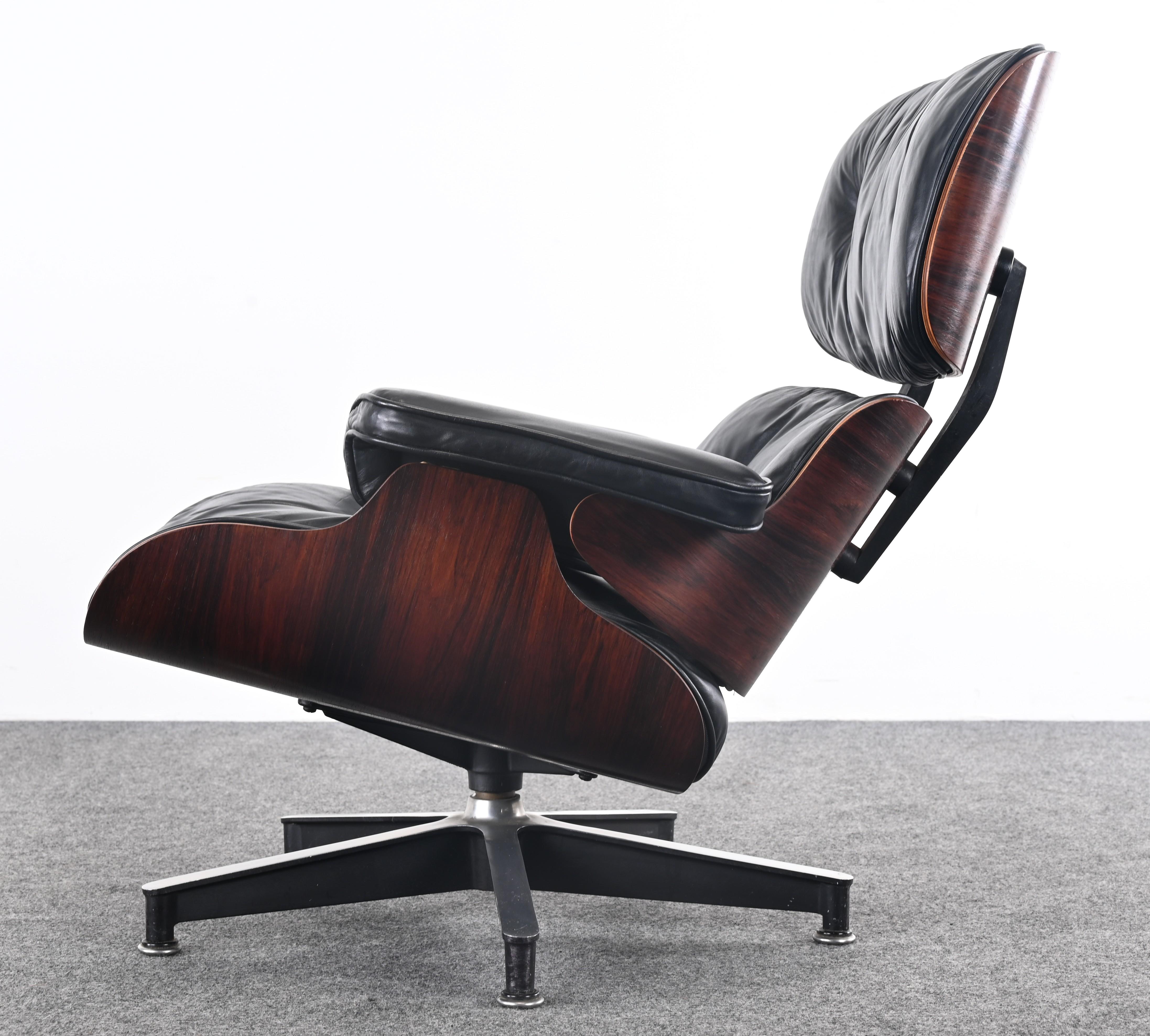 Herman Miller Eames Loungesessel und Ottomane 670/671, 2. Generation, 1963 im Angebot 2