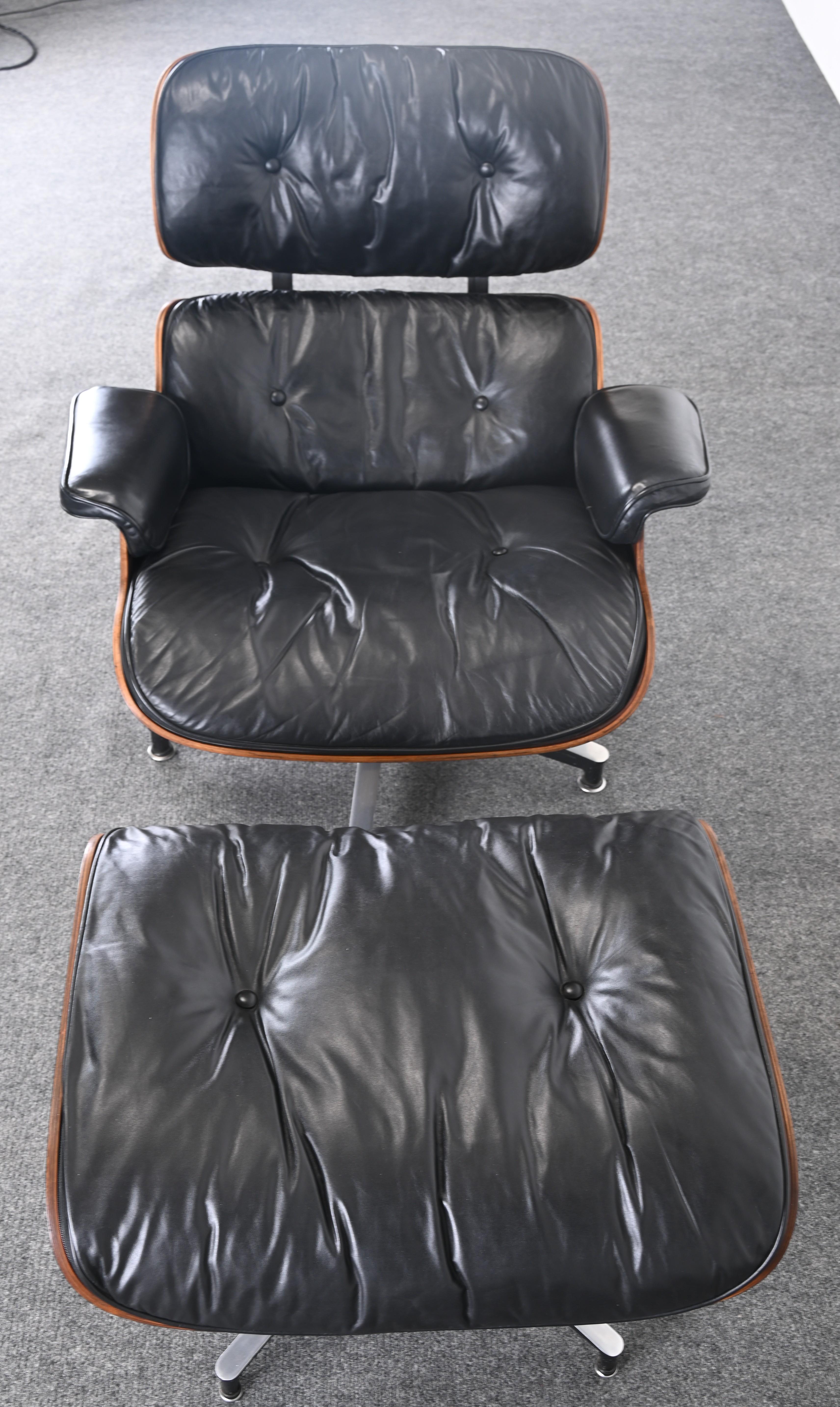 Herman Miller Eames Loungesessel und Ottomane 670/671, 2. Generation, 1963 (Moderne der Mitte des Jahrhunderts) im Angebot