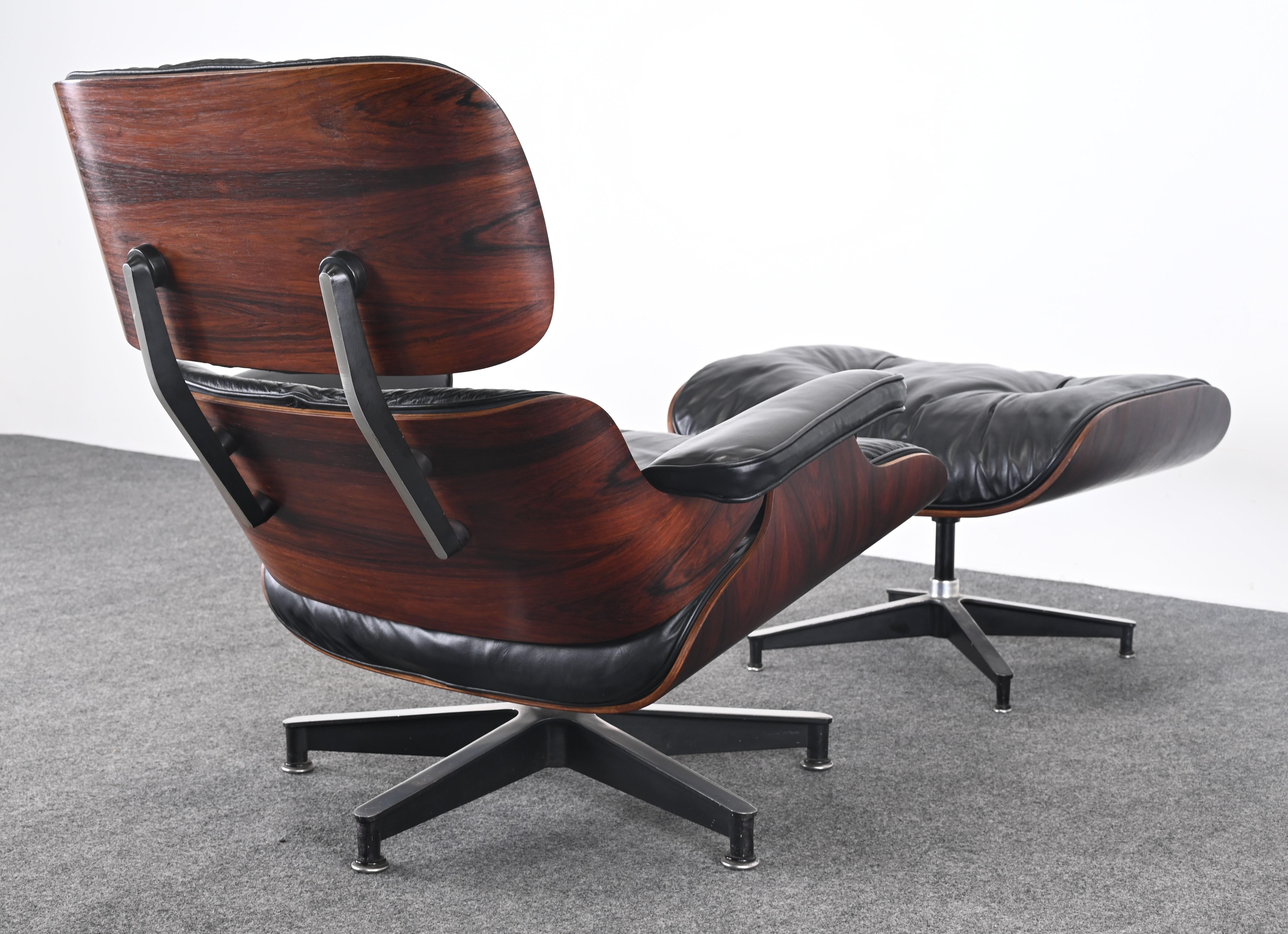 Herman Miller Eames Loungesessel und Ottomane 670/671, 2. Generation, 1963 im Angebot 1