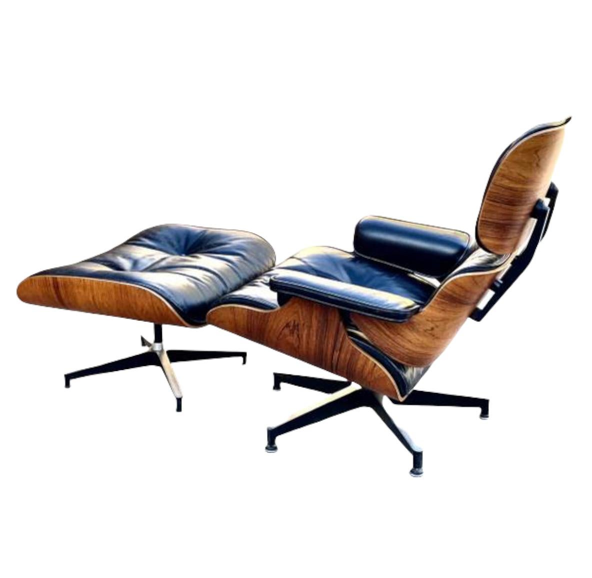 Mid-Century Modern Herman Miller Eames Lounge Chair and Ottoman