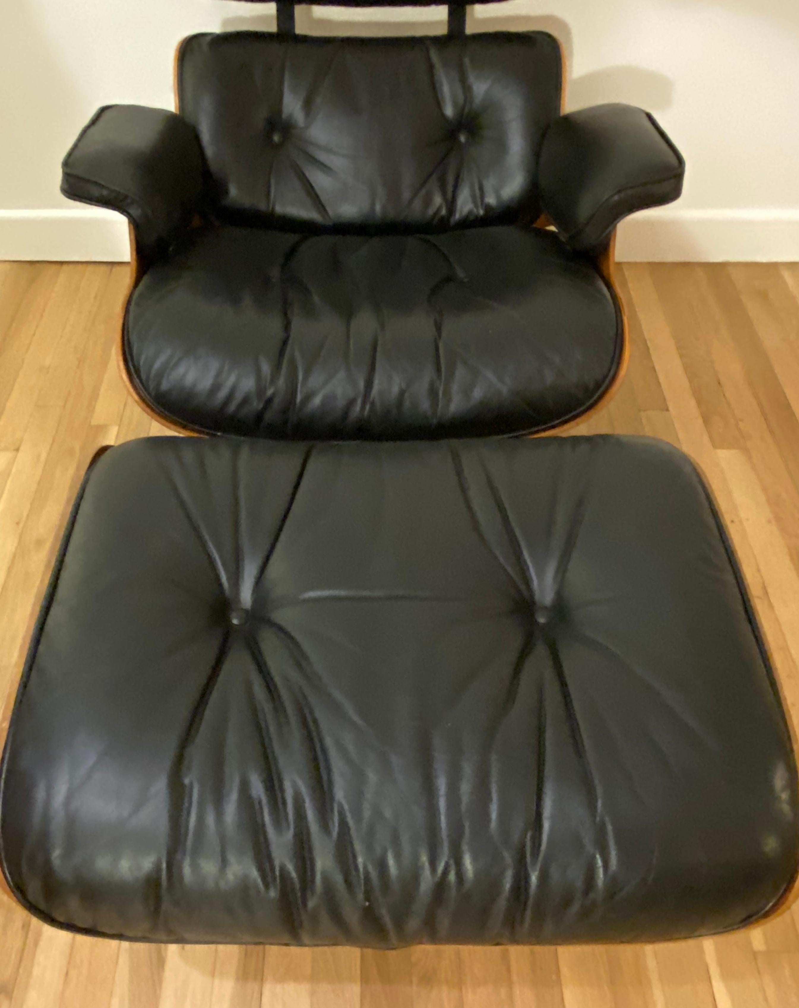 Aluminum Herman Miller Eames Lounge Chair and Ottoman