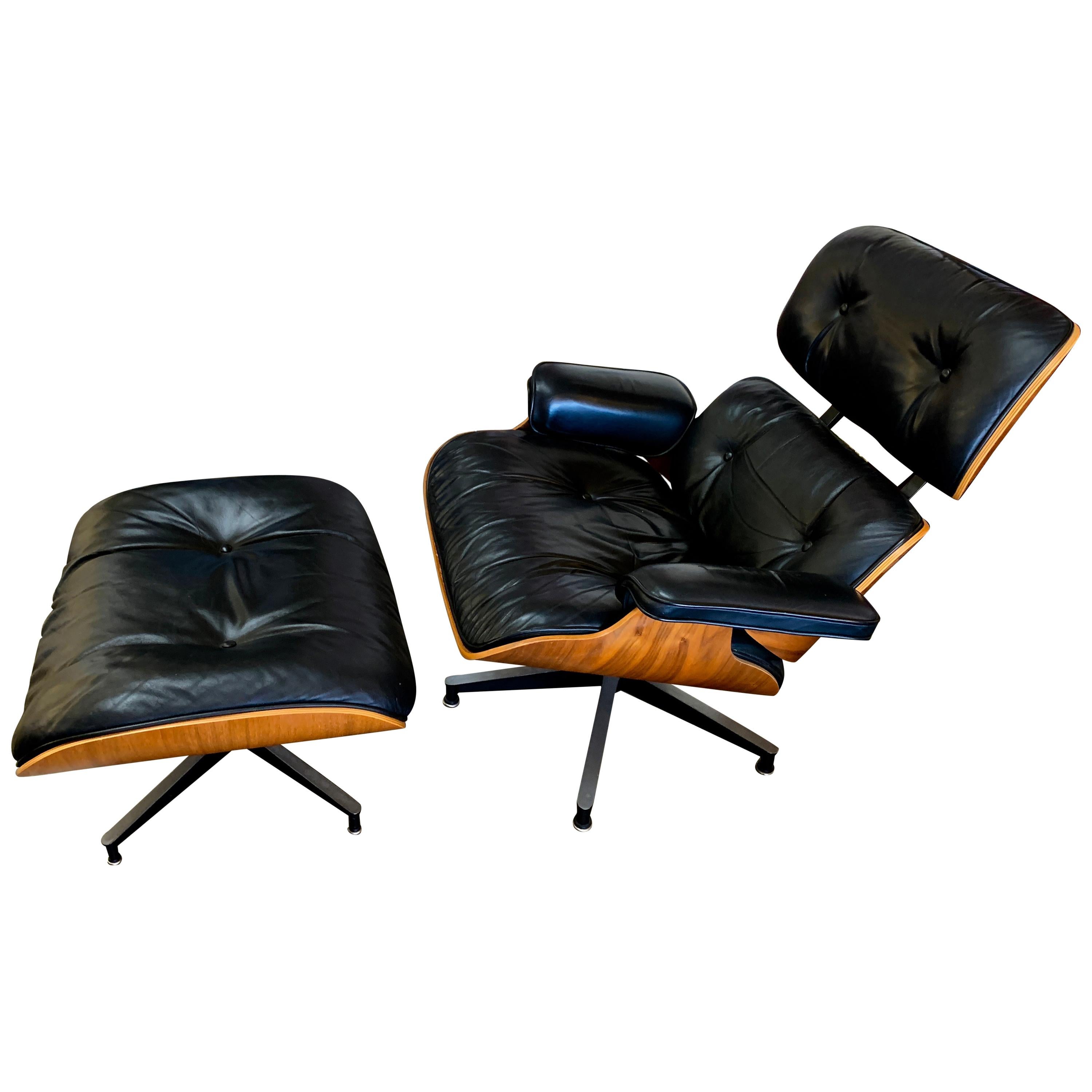 Tall Herman Miller Eames Lounge Chair and Ottoman