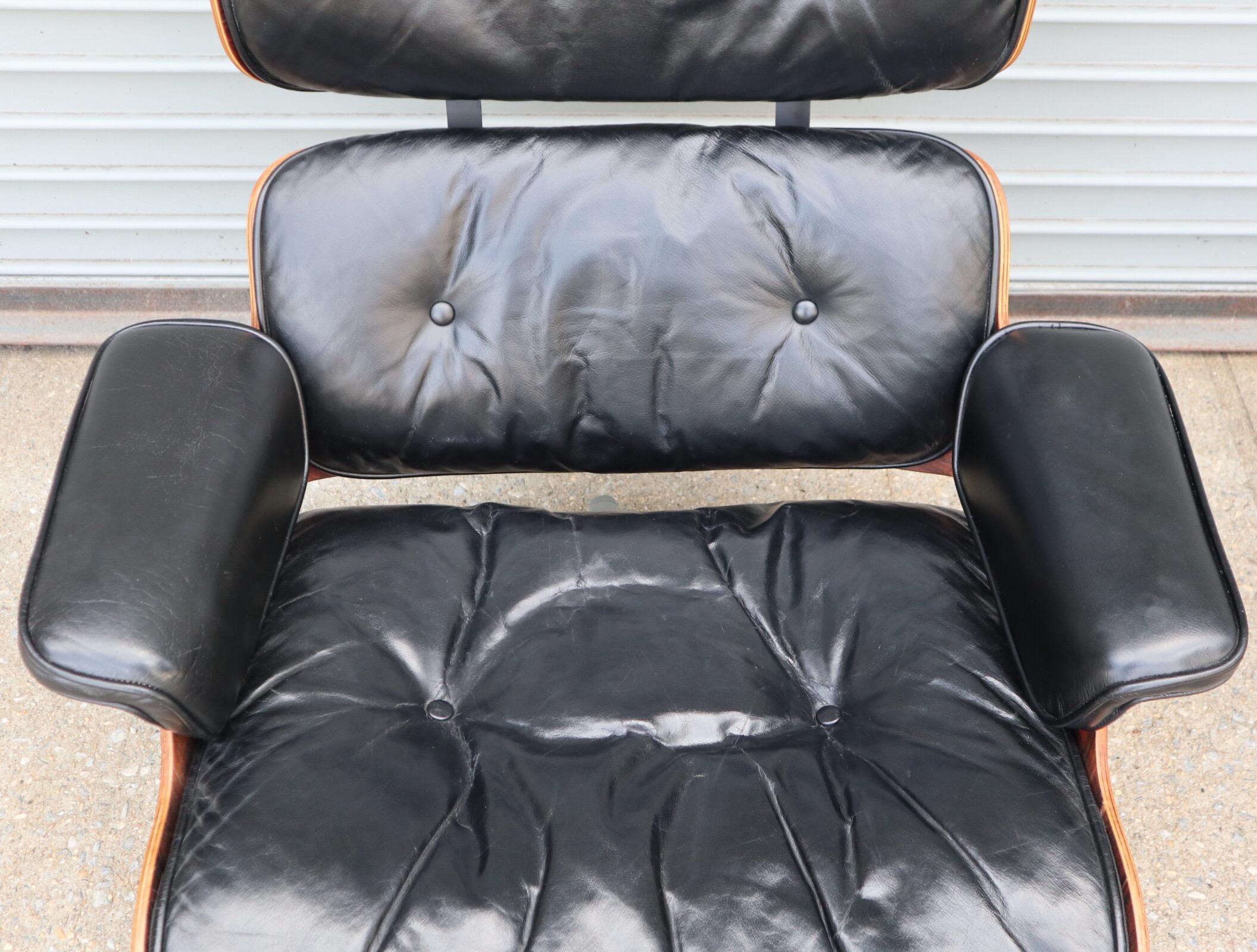 Herman Miller Eames Lounge Chair and Ottoman in Rosewood 4