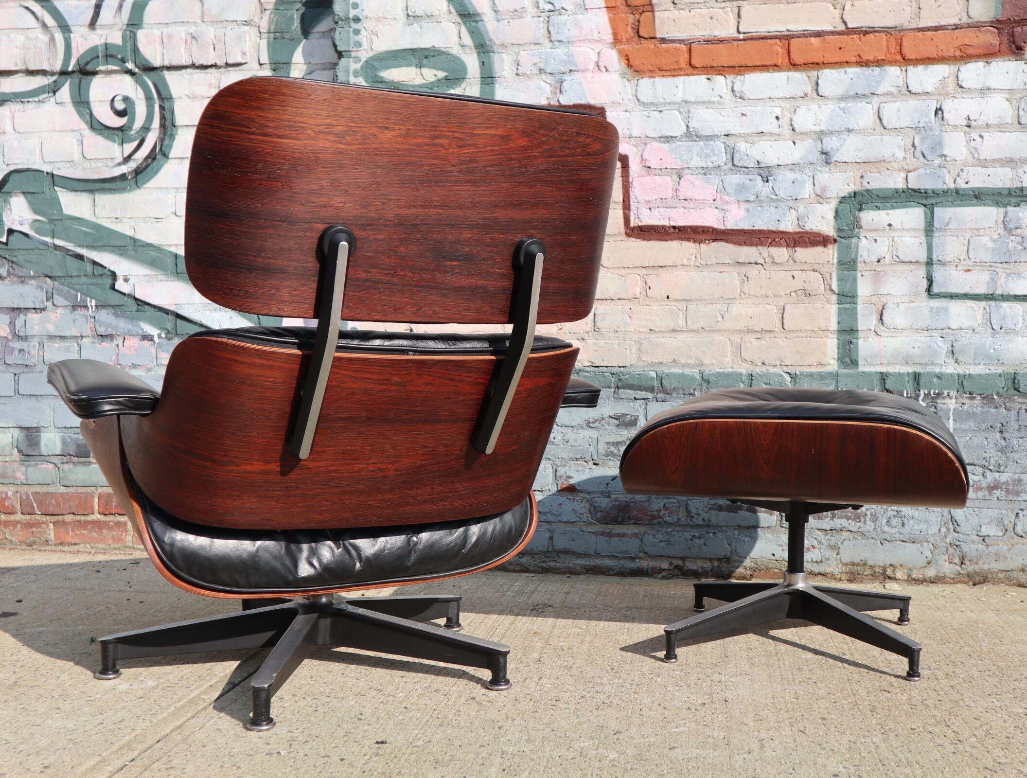 Herman Miller Eames Lounge Chair and Ottoman in Rosewood 9
